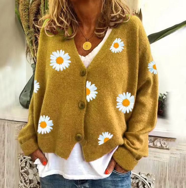 Daisy™ | Unik blommig cardigan - värme och stil i ett!