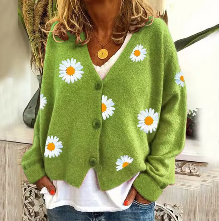 Daisy™ | Unik blommig cardigan - värme och stil i ett!